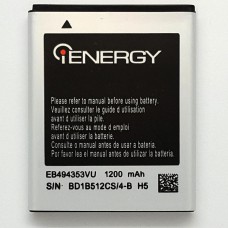 Батарея (акумулятор) SAMSUNG S5250, EB494353VU IENERGY (1200 mAh)