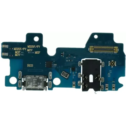 Нижня плата Samsung M225F Galaxy M22, M325F, з роз'ємом зарядки, наушников, з мікрофоном ОРИГІНАЛ