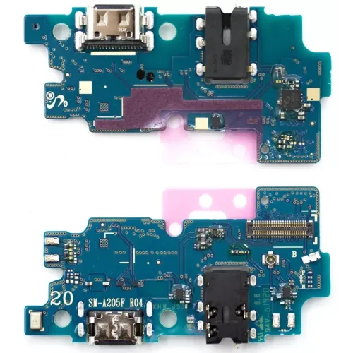 Нижня плата Samsung A205F Galaxy A20 2019 з роз'ємом зарядки, з мікрофоном ОРИГІНАЛ