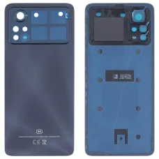 Задня кришка Xiaomi Poco X4 Pro, Poco X4 Pro 5G чорна Laser Black + скло камери