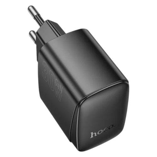 Блок зарядки type c, швидка зарядка (USB + Type C) Hoco PD30W+QC3.0 чорний