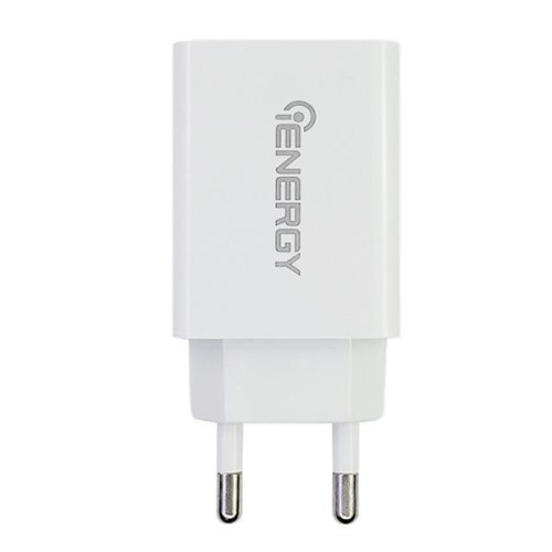Зарядка для айфону з проводом, блок на айфон Lightning 2.1A iEnergy Білий